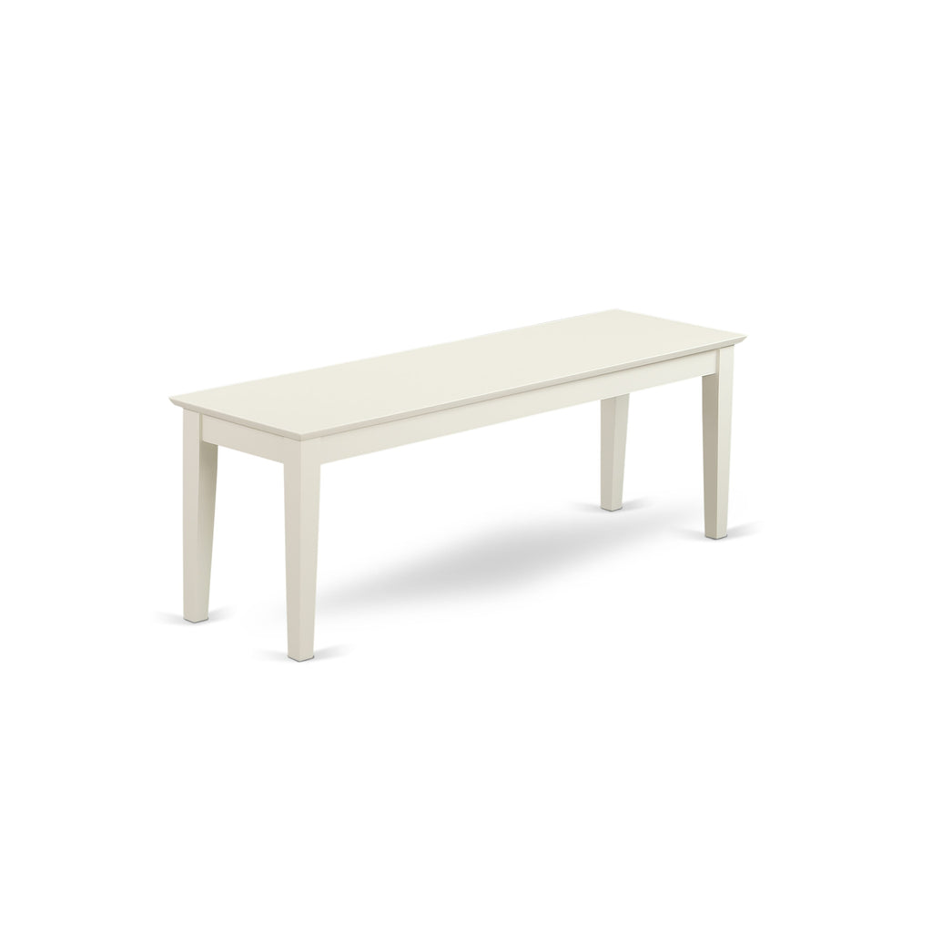 WEDA6S-F3O-8 6-Piece Dining Ensemble with Rectangular Table, Butterfly Leaf, Chairs & Bench, Linen White