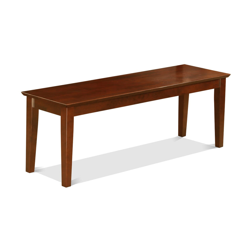 Mahogany Rectangle Dining Set CADA6-6CJ-W 6-Piece Ensemble with Table, 4 Seats, and Bench, 36x60