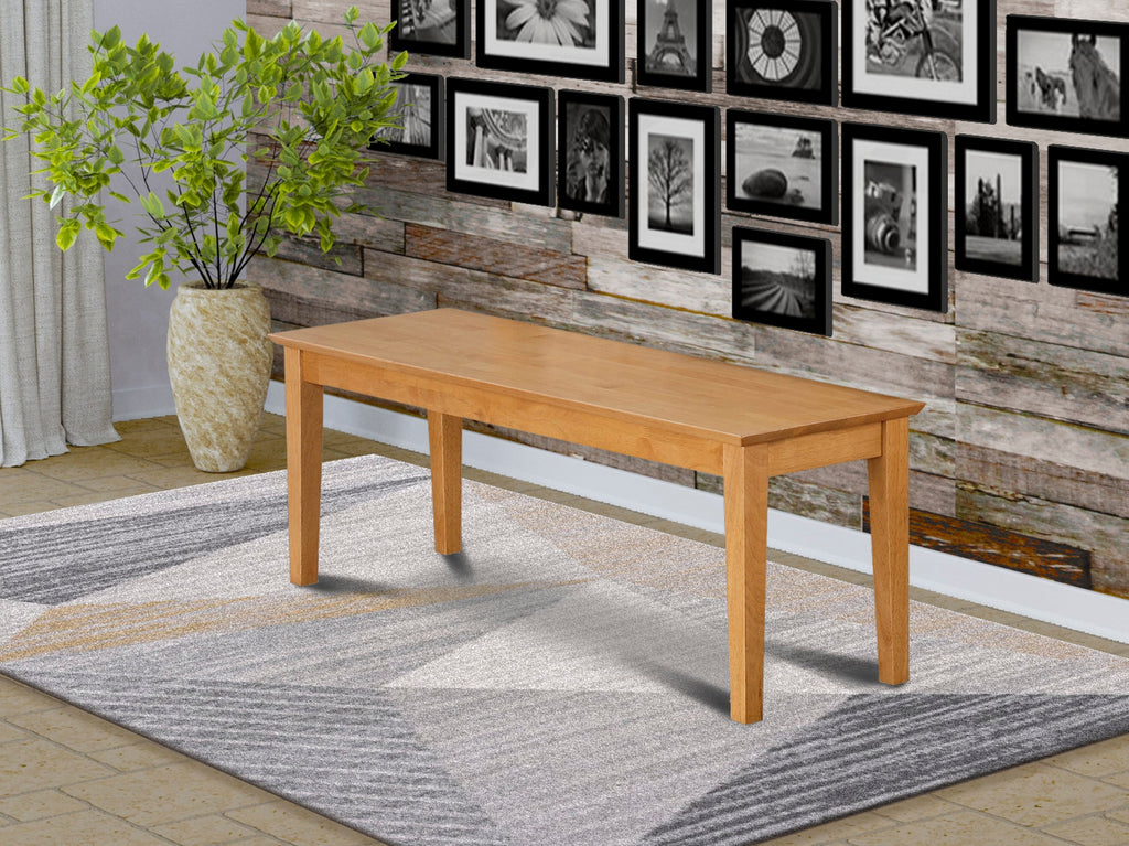 CAB-OGD-Q - Elegant Capri Oak Dining Bench with Comfortable Wood Seating, 51x15x18 Inches