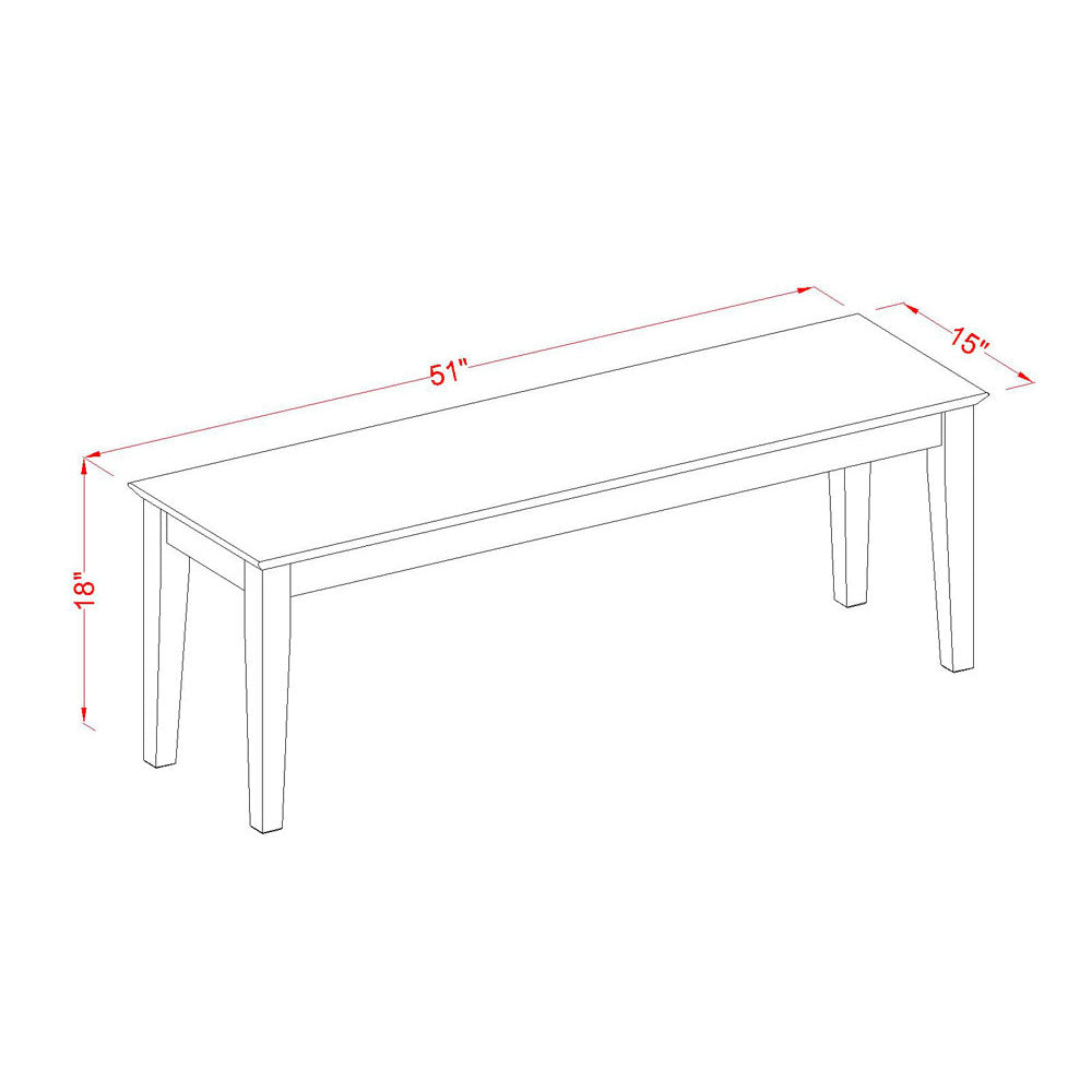 CAAN57-ROB-X 5 Pc Contemporary Dining Ensemble W/ Rectangular Table, 2 Padded Chairs & 2 Benches, 36x60, Rustic Oak