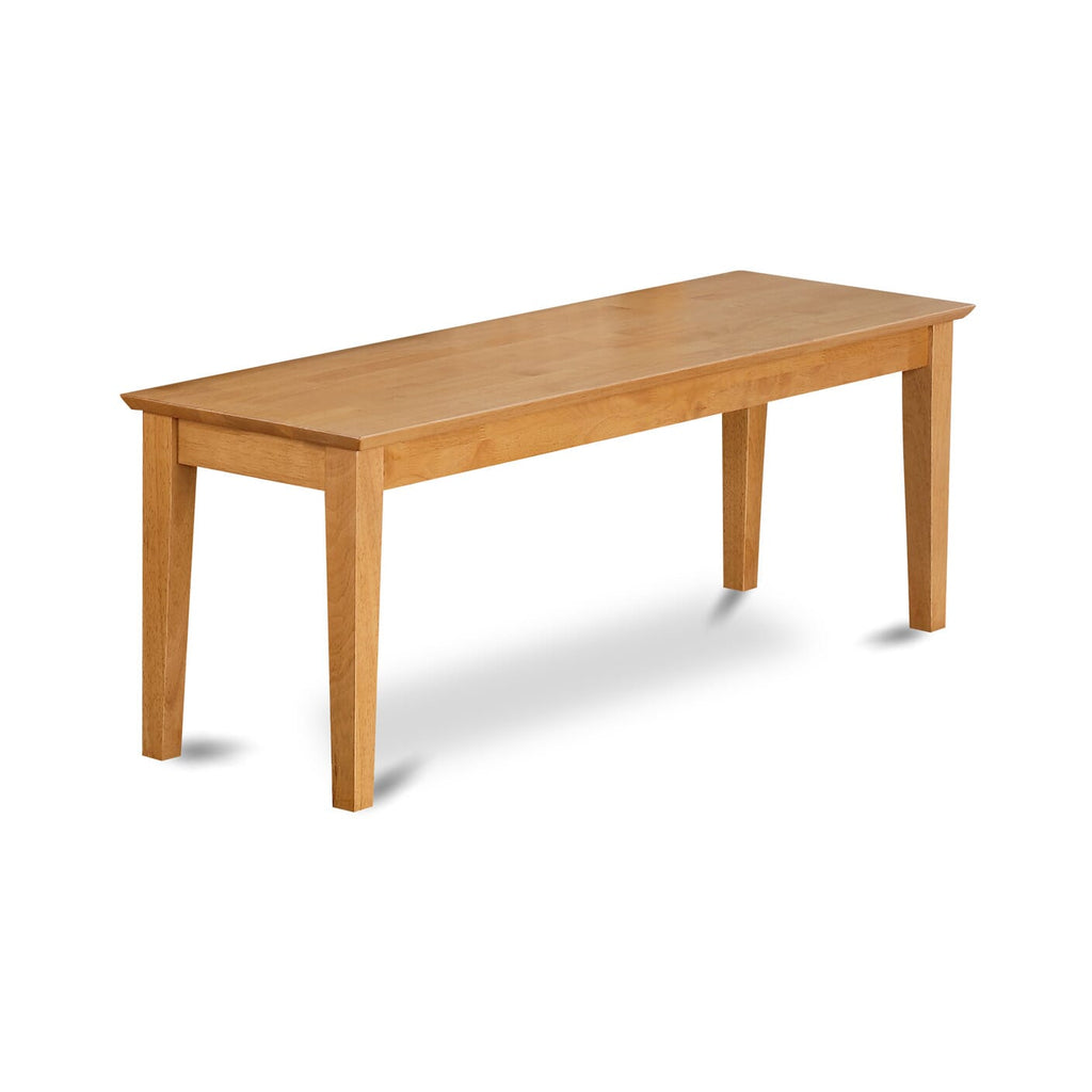 CAAV5E-2B5-V 5-Piece Dining Ensemble with Oval Table & Cozy Seating Includes Elegant Linens and Chic Benches for a Sophisticated Oak Finish Setup