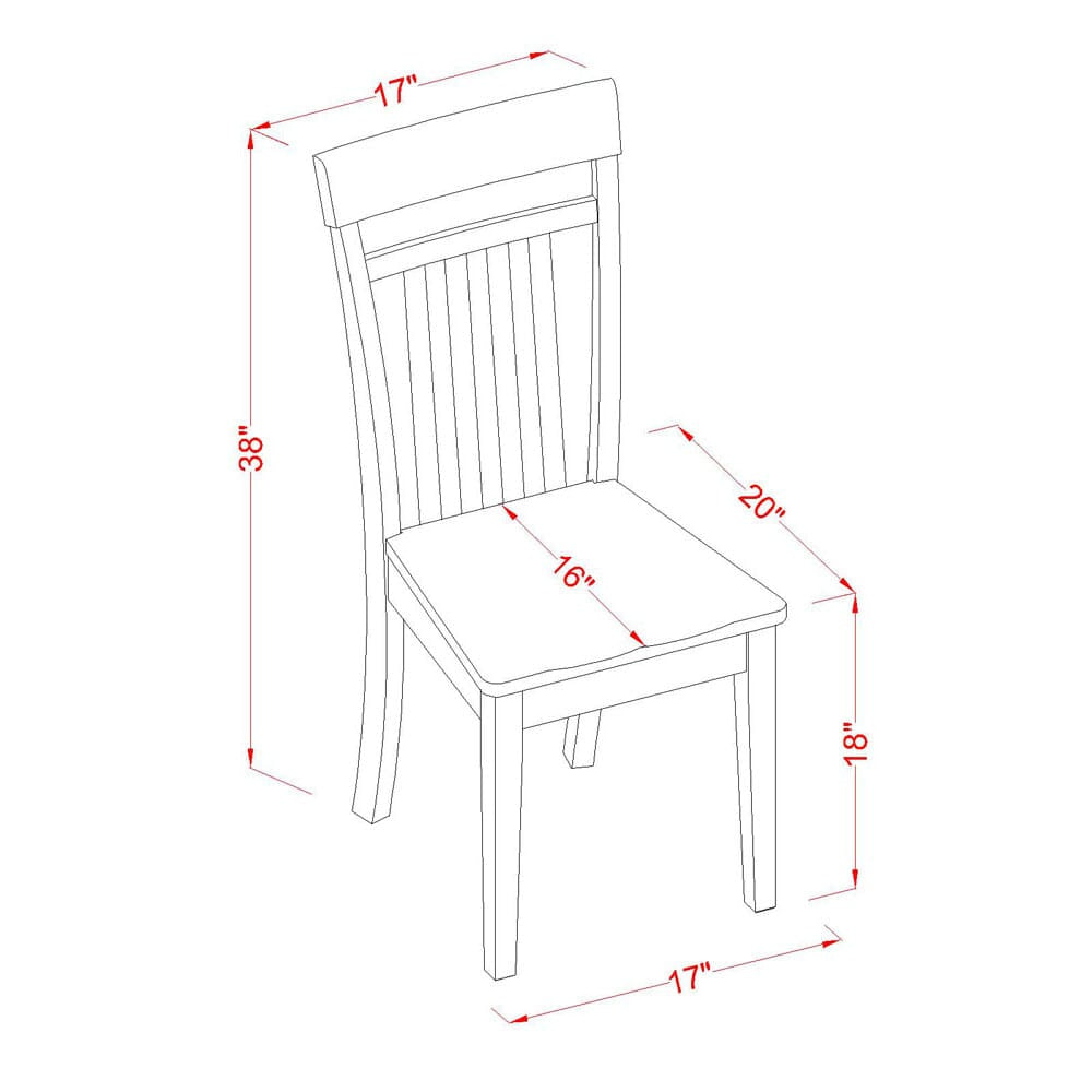 DOCA9-05G-N Classic Mahogany 9-Piece Dining Ensemble with Butterfly Leaf Table and Chairs