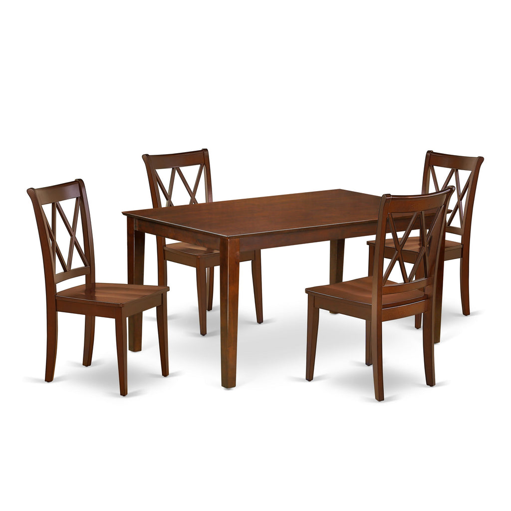 CACL5-IXC-A Elegant 5-Piece Dining Ensemble for Home and Kitchen with 4 Classy Seats, 36x60 Majestic Wood Finish