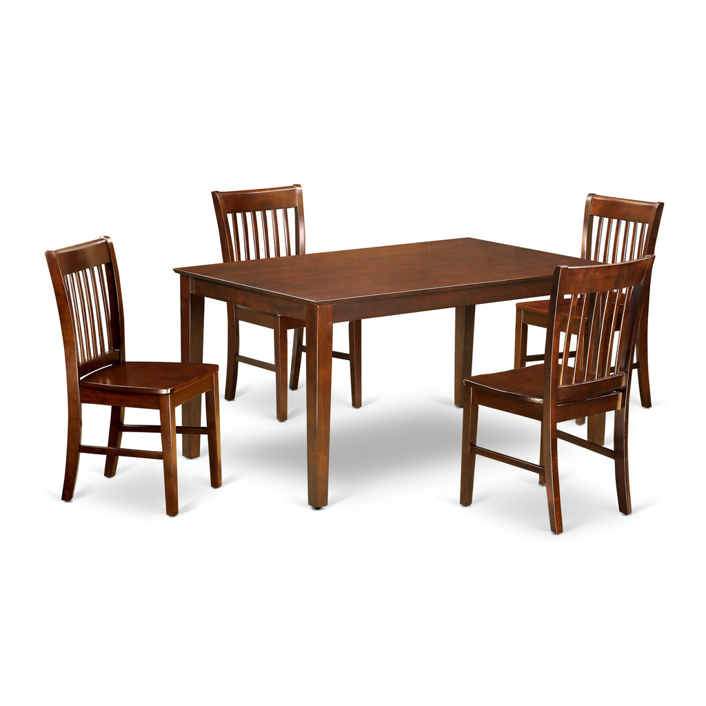 CANO5-OQU-A Elegant 5 Piece Dining Set with Rectangle Table & 4 Chairs for Cozy Gatherings