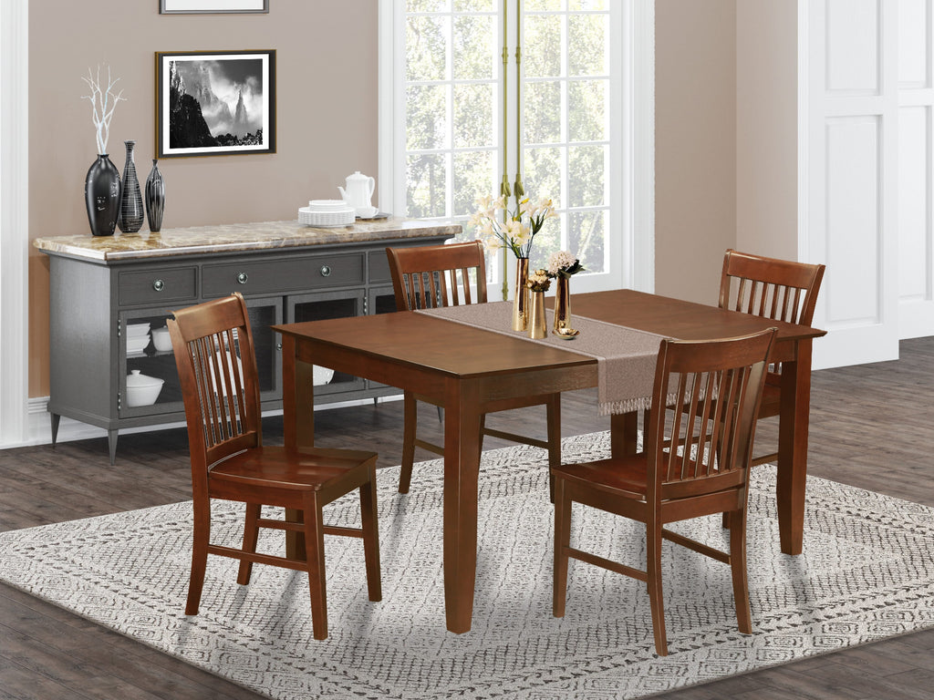 CANO5-OQU-A Elegant 5 Piece Dining Set with Rectangle Table & 4 Chairs for Cozy Gatherings