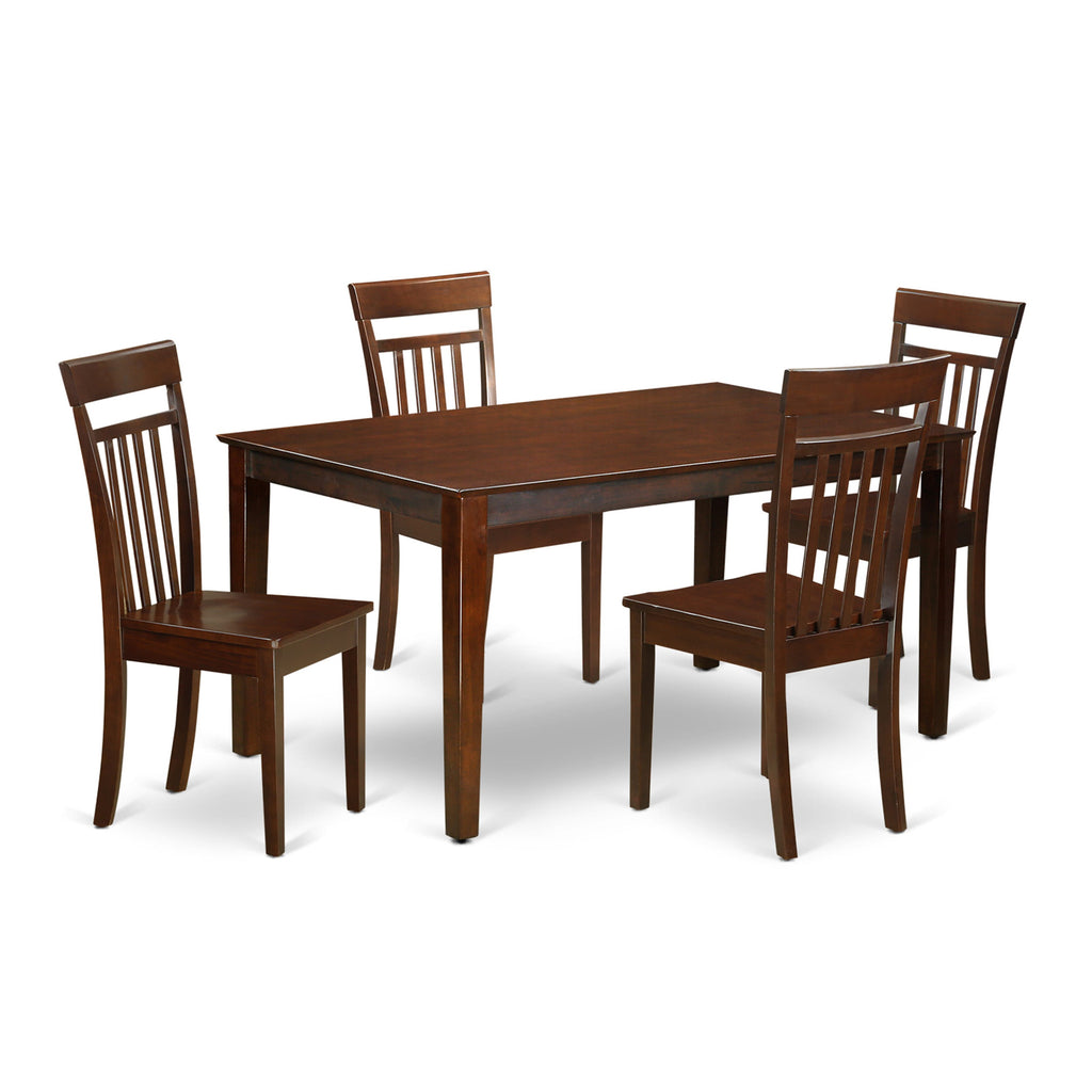 CAP5S-NOL-6 5 Piece Dining Table Set for Four with a Rectangular Table and Four Chairs, 36x60 in, Elegant Finish
