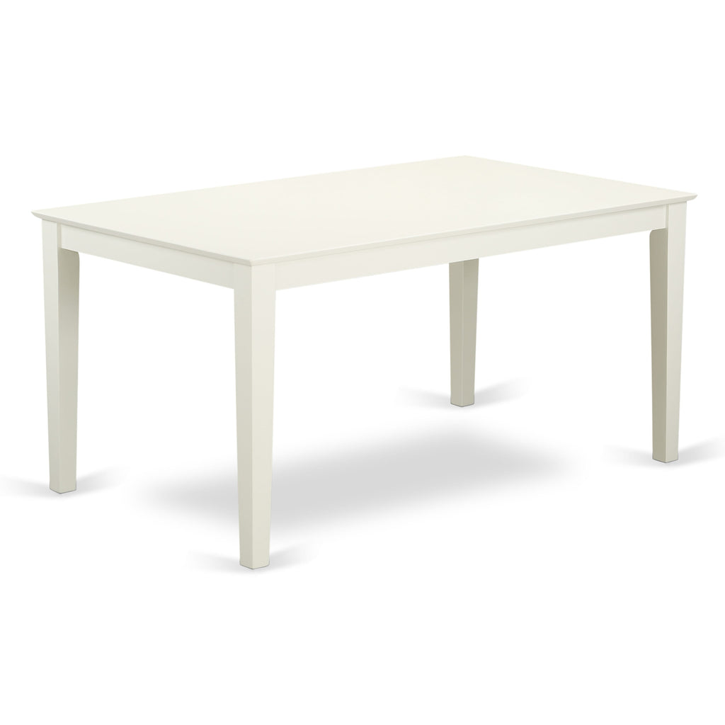 CAAV5-WJT-5 5-Piece Dining Set with Rectangular Table & Four Wood Chairs in Linen White Finish, 36x60 Inches