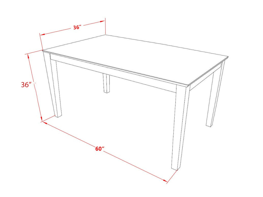 CAPTUR-O26 Elegant Counter Height Dining Table with Solid Build, 36x60 Oak-Finish Surface