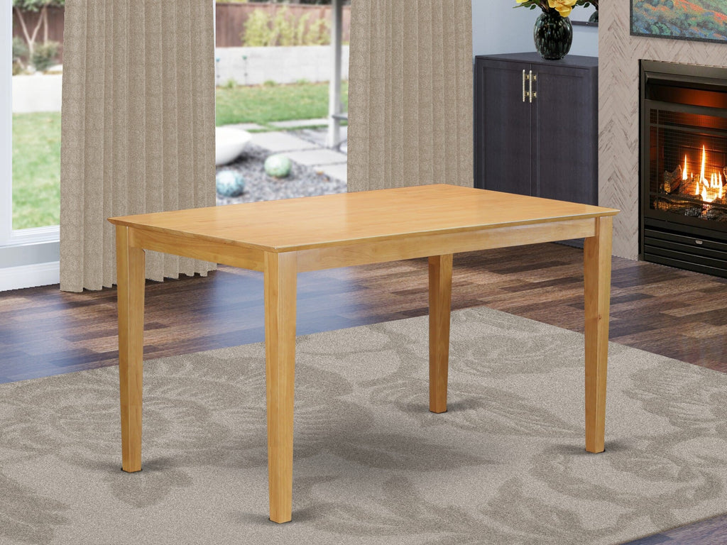CAPTUR-O26 Elegant Counter Height Dining Table with Solid Build, 36x60 Oak-Finish Surface