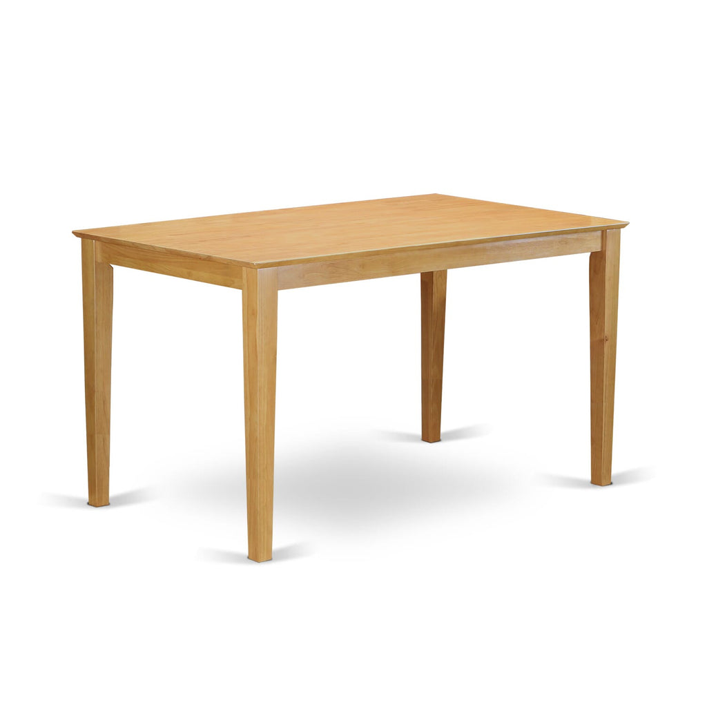 CAPTUR-O26 Elegant Counter Height Dining Table with Solid Build, 36x60 Oak-Finish Surface