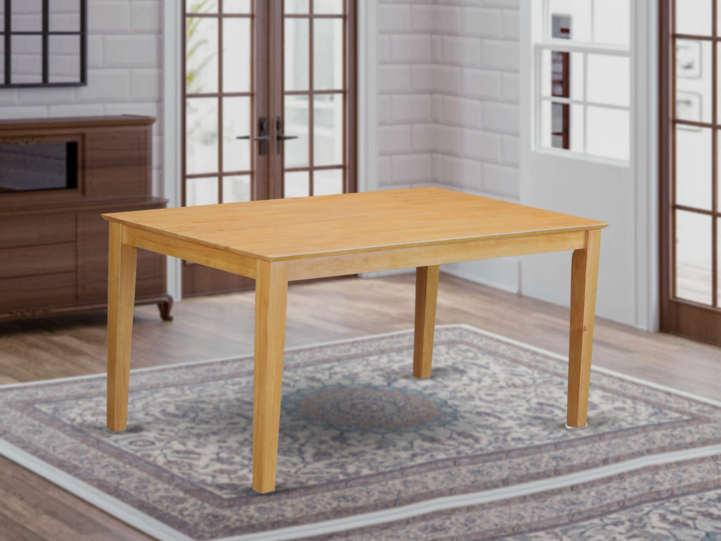 CAT-O5U-9 Capri Oak Rectangle Dining Table with Robust Legs, 36x60 Inch Top