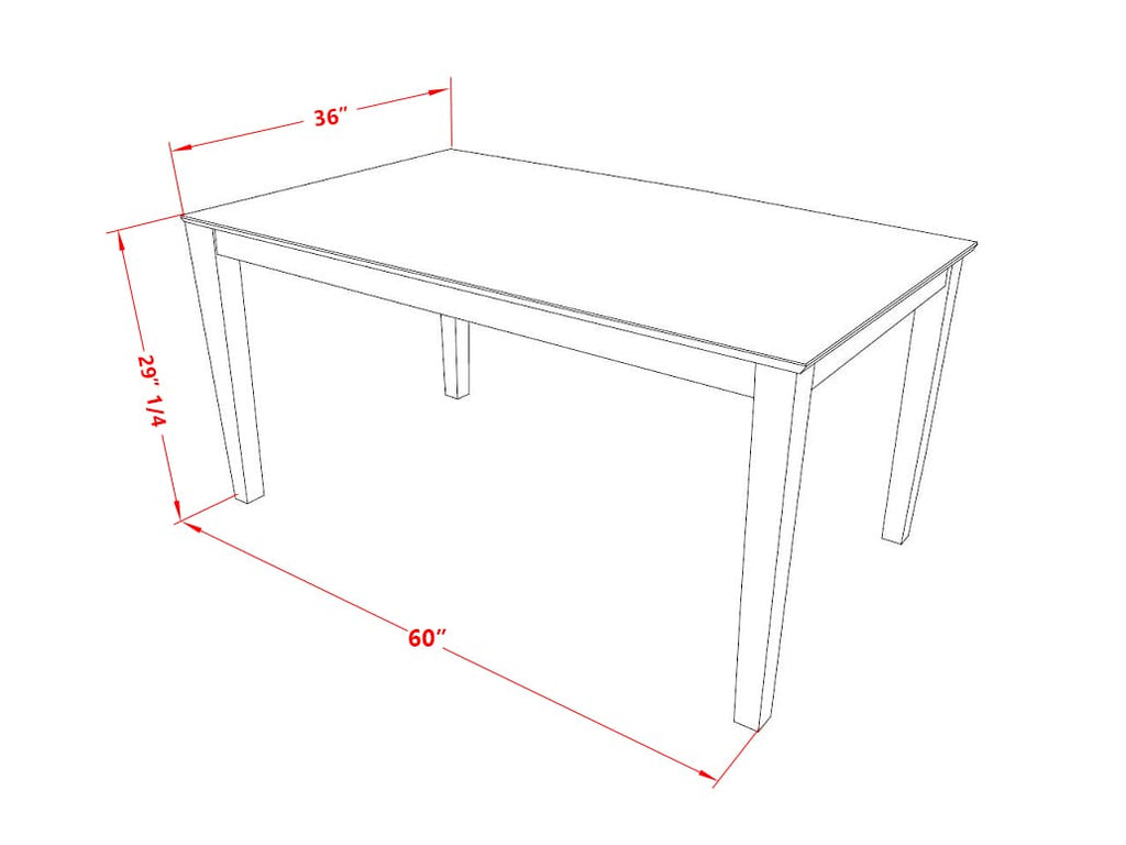 CAAV5-C7N-N Elegant Dining Assembly with Rectangle Table and 4 Chairs for Cozy Dining Room
