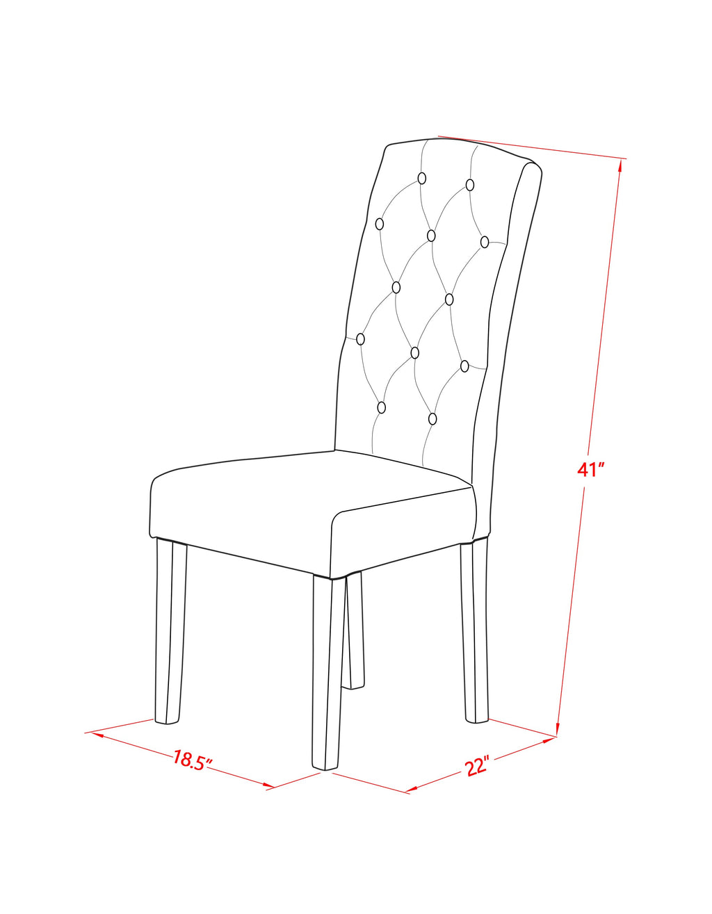 WECE5-PSM-RJ 5-Piece Rectangle Dining Set with Fabric Seats and Butterfly Leaf Table