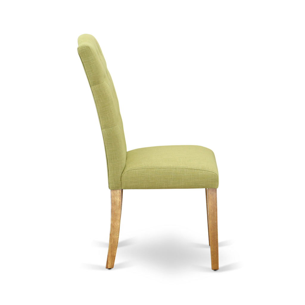 CACE5-9IP-N7 5-Piece Dining Ensemble with Rectangle Table and 4 Linen Chairs in Neutral Hues