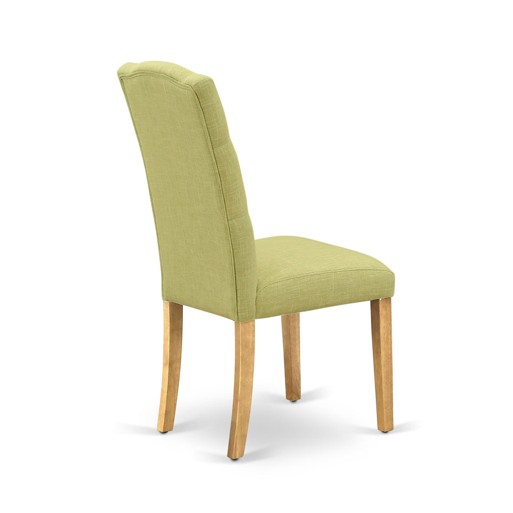 CACE5-9IP-N7 5-Piece Dining Ensemble with Rectangle Table and 4 Linen Chairs in Neutral Hues