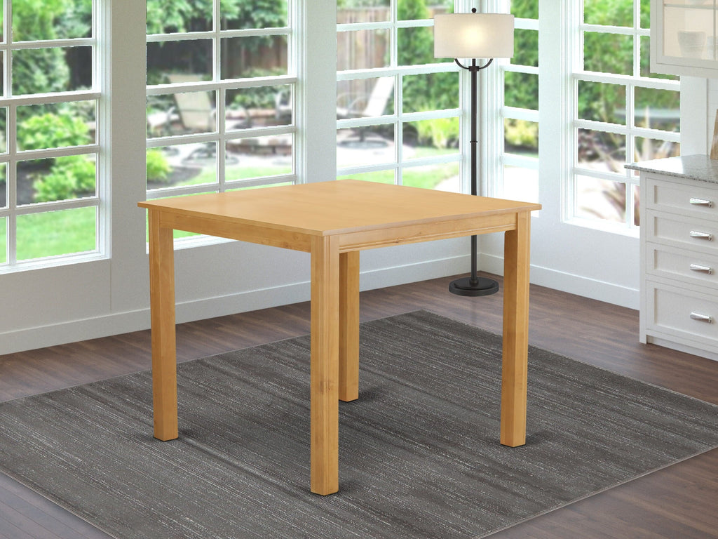 CFT-OVT-Y Elegant Square Oak Bar Height Table with Robust Legs and 42-Inch Top Surface