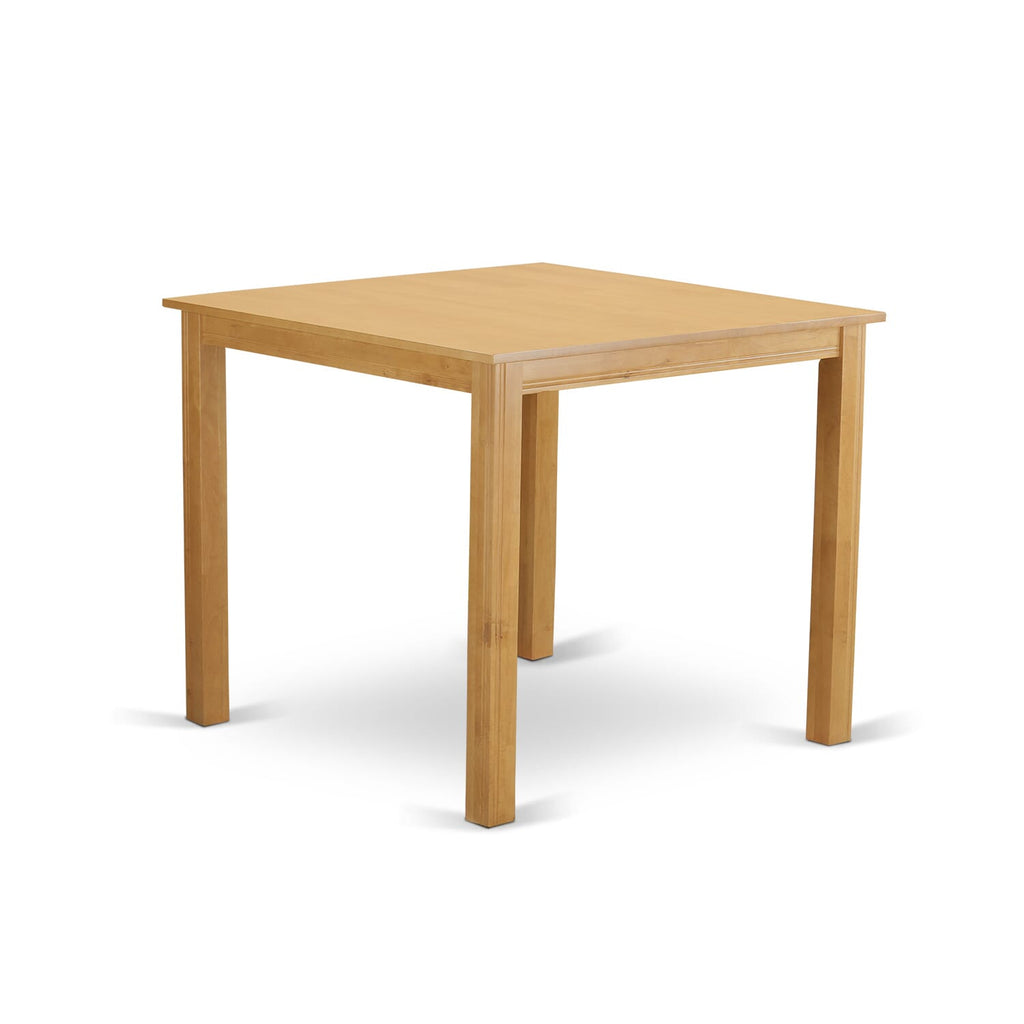 CFT-OVT-Y Elegant Square Oak Bar Height Table with Robust Legs and 42-Inch Top Surface