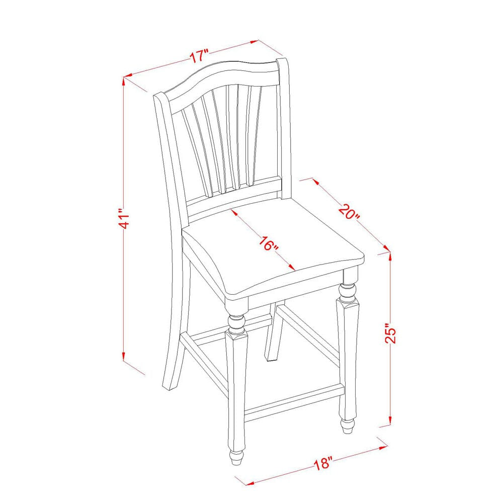 CHS-MA7-7 Elegant Mahogany Chelsea Counter Stools - Linen Fabric Dining Chairs Pair, Upholstered Design