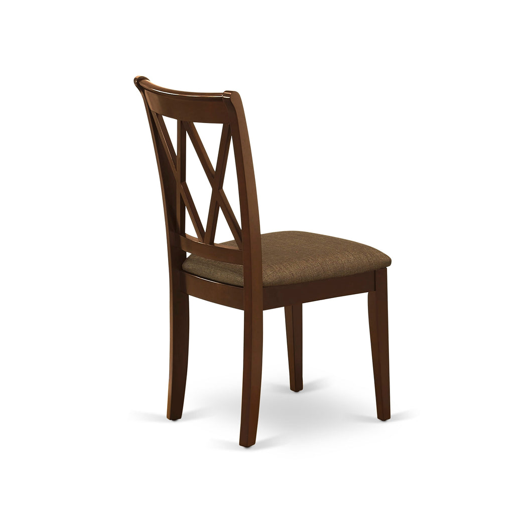 CACL5-D8C-P Exquisite 5-Piece Dining Ensemble with Mahogany Table & Upholstered Chairs - Perfect for 4