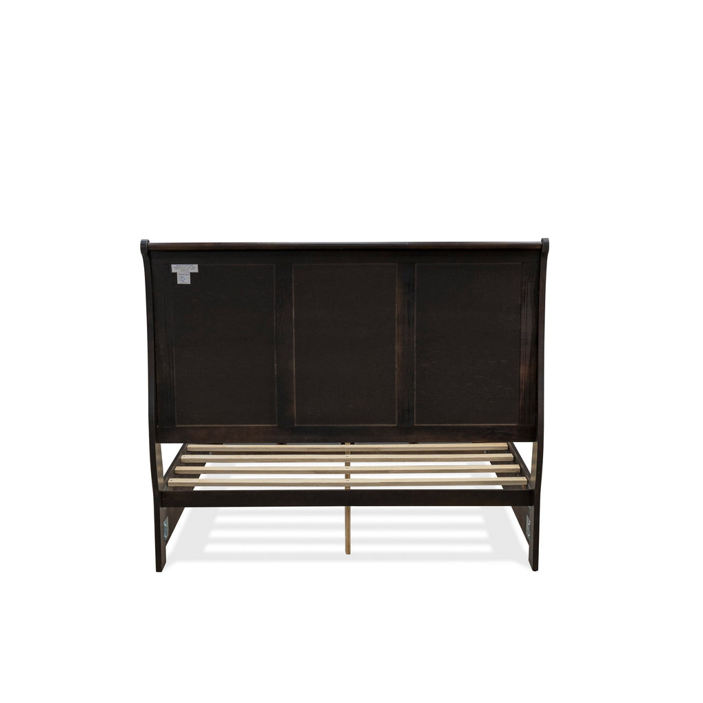 CO21-OM4A47 2-Piece Modern Queen Bedroom Set with Platform Bed and Six-Drawer Chest - Wire Brushed Walnut