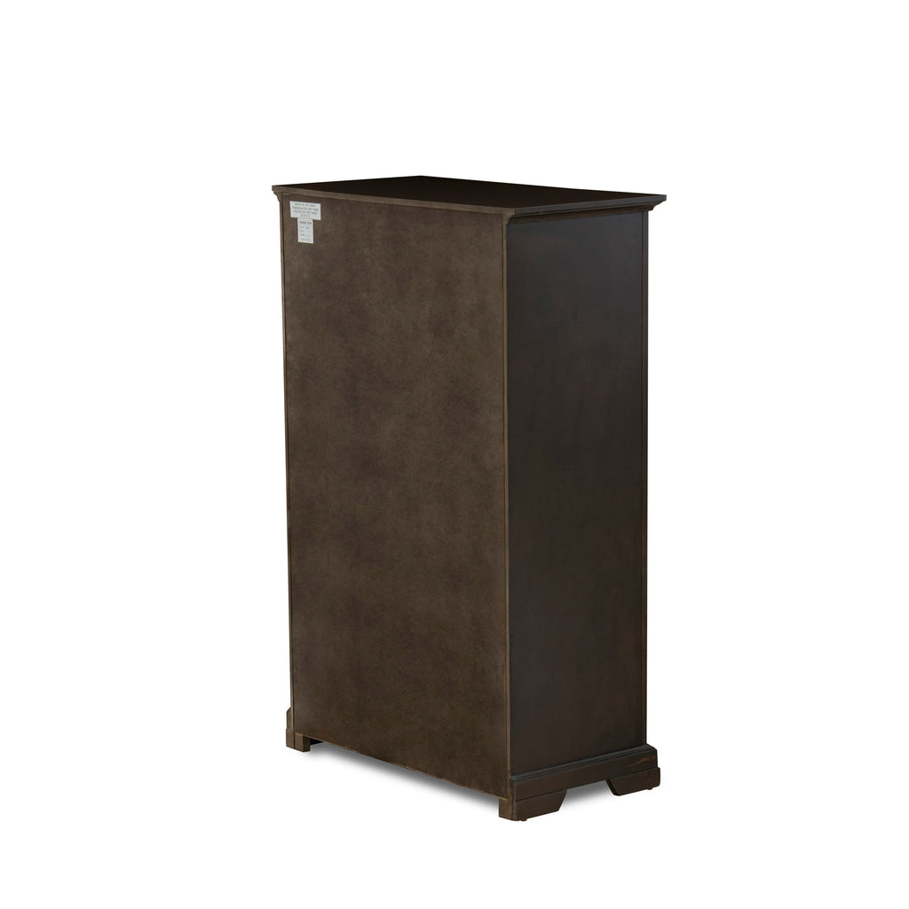 CO21-GS7327 Elegant Cordova 4-Pc Bedroom Ensemble with Queen Platform, Dresser, Mirror & Chest in Walnut
