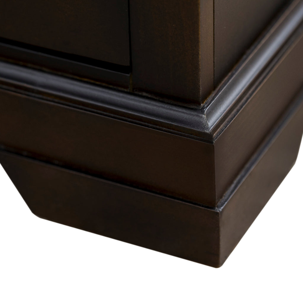 CO21-GS7327 Elegant Cordova 4-Pc Bedroom Ensemble with Queen Platform, Dresser, Mirror & Chest in Walnut