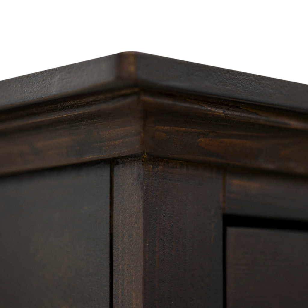 Cordova CO21-8U3ASW 3-Piece Walnut Bedroom Ensemble Modern Bed Frame, Mid-Century Mirror & 6-Drawer Dresser