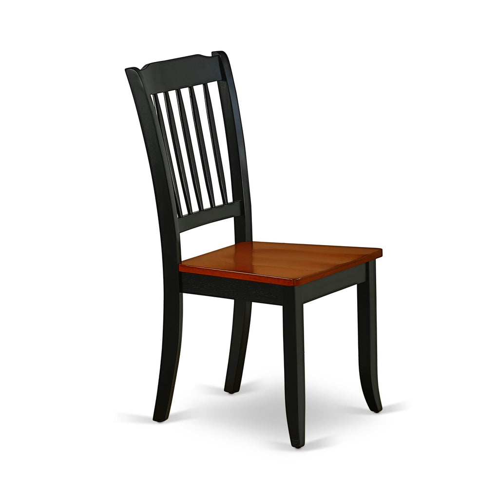 WEDA67-9OV-T 6-Piece Dining Ensemble Featuring Butterfly Leaf Table, 4 Chairs, Bench, Black & Cherry