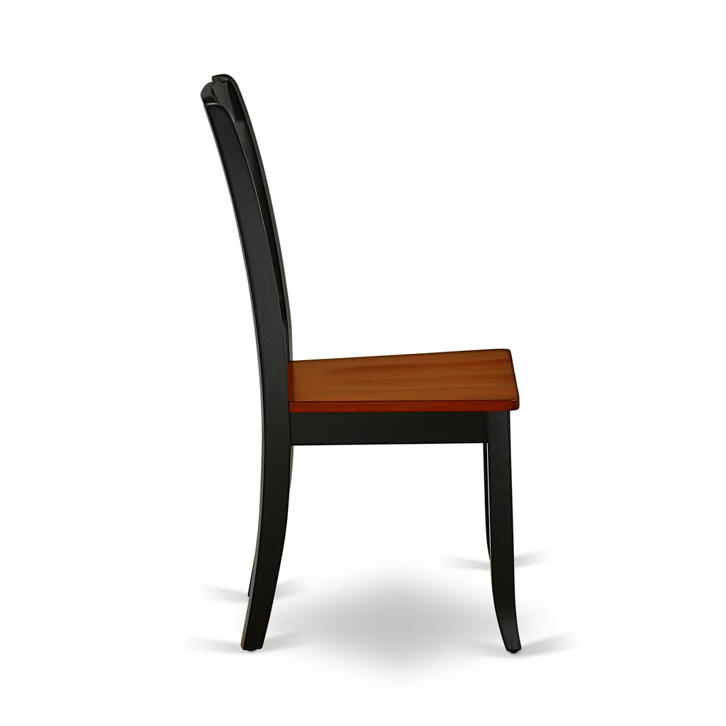 WEDA67-9OV-T 6-Piece Dining Ensemble Featuring Butterfly Leaf Table, 4 Chairs, Bench, Black & Cherry