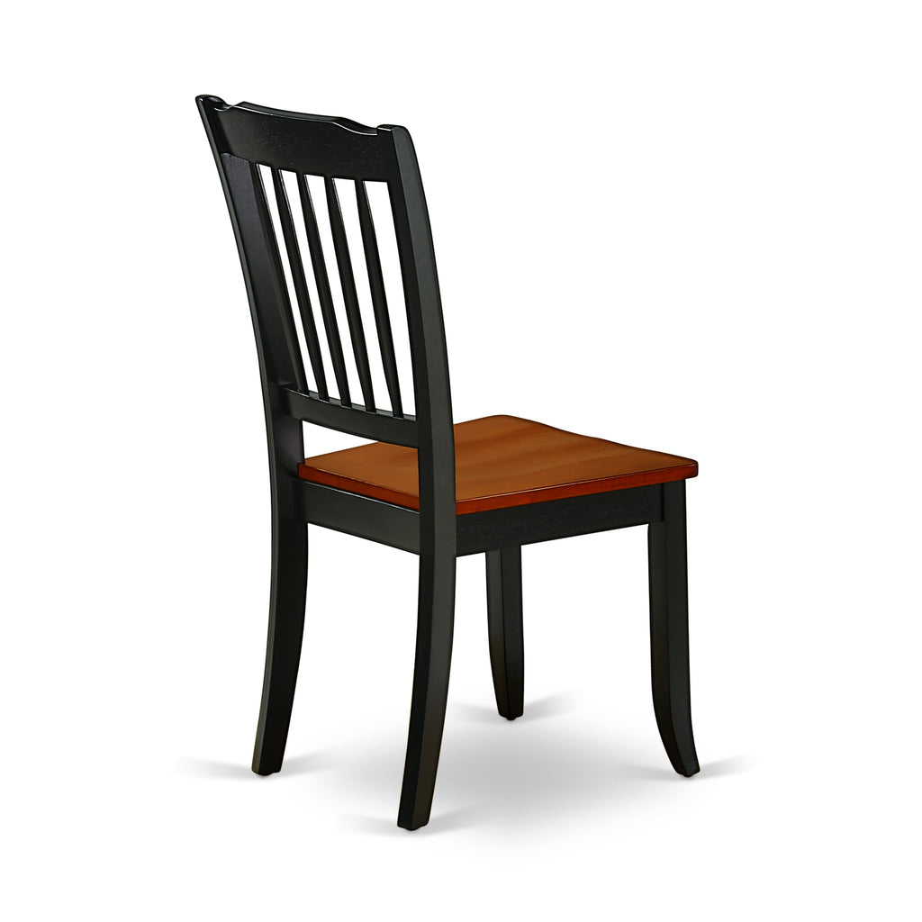 WEDA67-9OV-T 6-Piece Dining Ensemble Featuring Butterfly Leaf Table, 4 Chairs, Bench, Black & Cherry