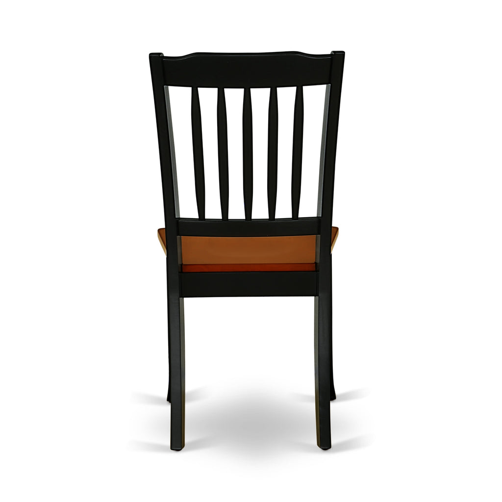 WEDA67-9OV-T 6-Piece Dining Ensemble Featuring Butterfly Leaf Table, 4 Chairs, Bench, Black & Cherry