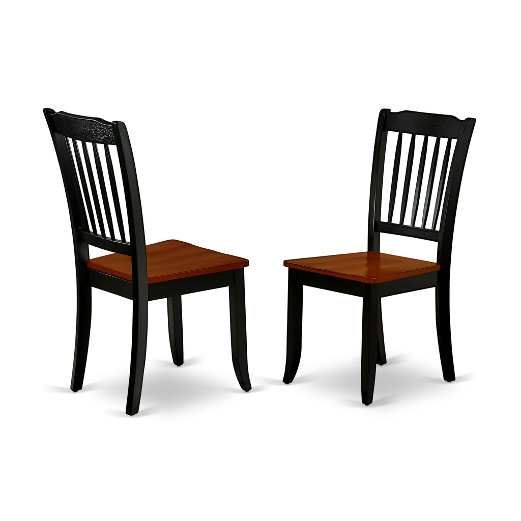 WEDA67-9OV-T 6-Piece Dining Ensemble Featuring Butterfly Leaf Table, 4 Chairs, Bench, Black & Cherry