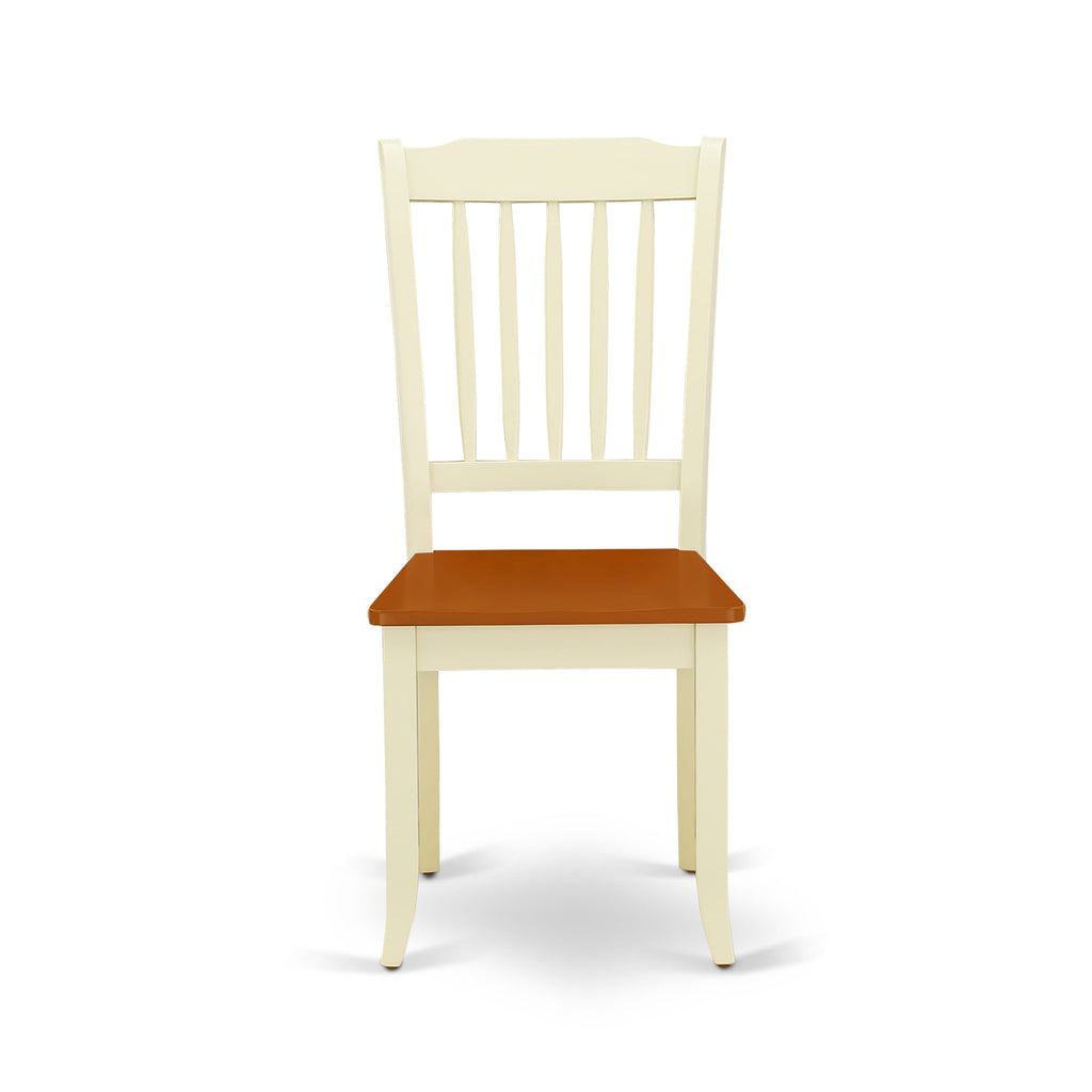 WEDA6Y-BVT-D Deluxe 6-PC Dining Ensemble Rectangle Table, Butterfly Leaf, Chairs & Bench, Buttermilk & Cherry