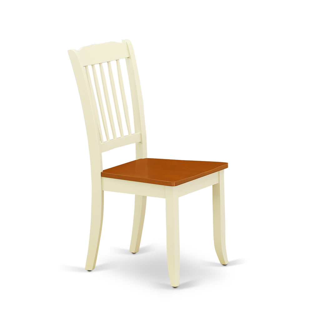 WEDA6Y-BVT-D Deluxe 6-PC Dining Ensemble Rectangle Table, Butterfly Leaf, Chairs & Bench, Buttermilk & Cherry