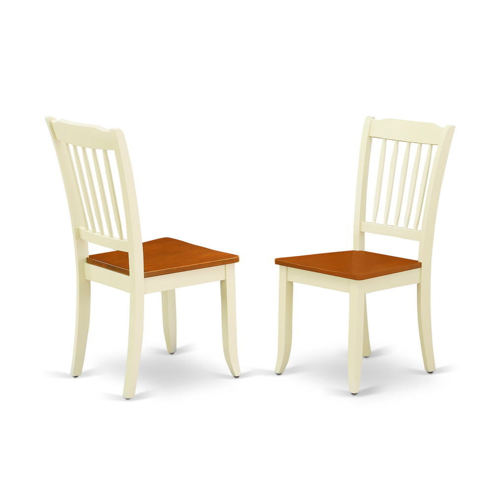 WEDA6Y-BVT-D Deluxe 6-PC Dining Ensemble Rectangle Table, Butterfly Leaf, Chairs & Bench, Buttermilk & Cherry