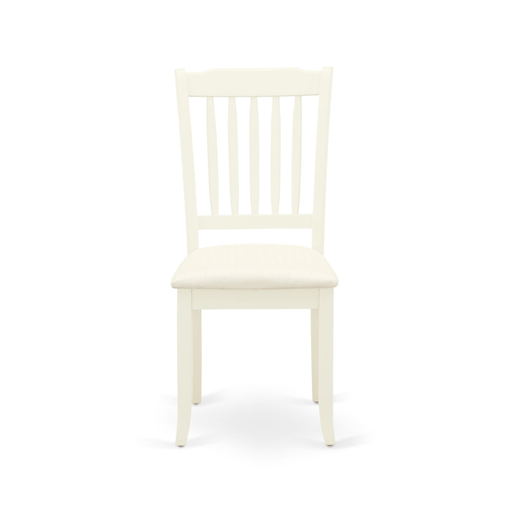 CADA7-C4E-M Luxurious 7-Piece Dining Ensemble featuring Rectangular Table & Six Chairs Set, Elegant Linen Finish