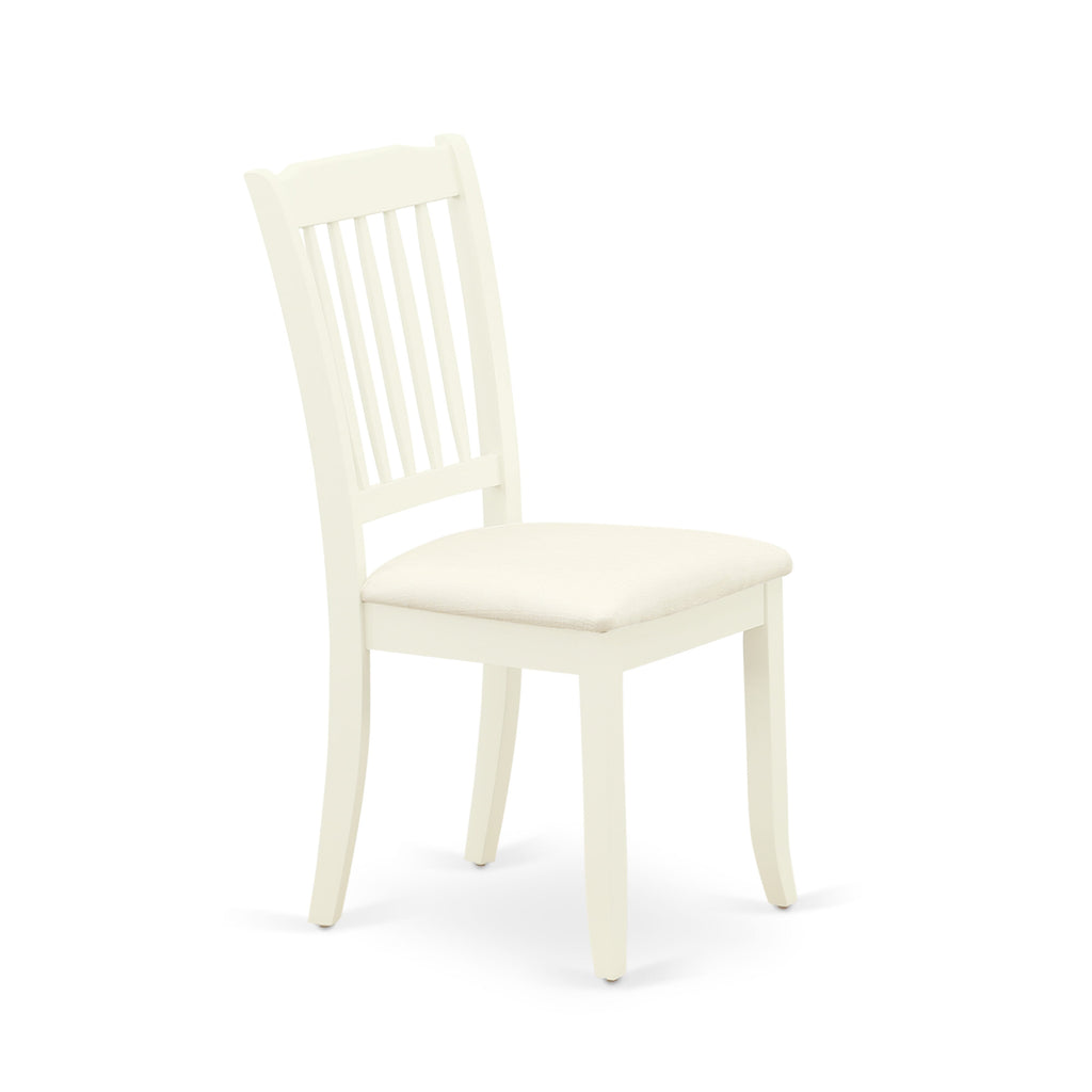 CADA7-C4E-M Luxurious 7-Piece Dining Ensemble featuring Rectangular Table & Six Chairs Set, Elegant Linen Finish