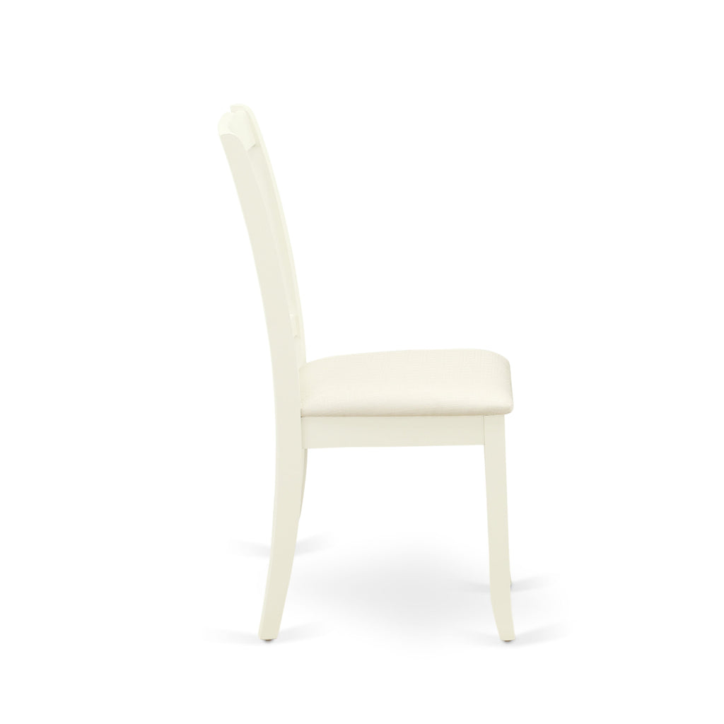 CADA7-C4E-M Luxurious 7-Piece Dining Ensemble featuring Rectangular Table & Six Chairs Set, Elegant Linen Finish