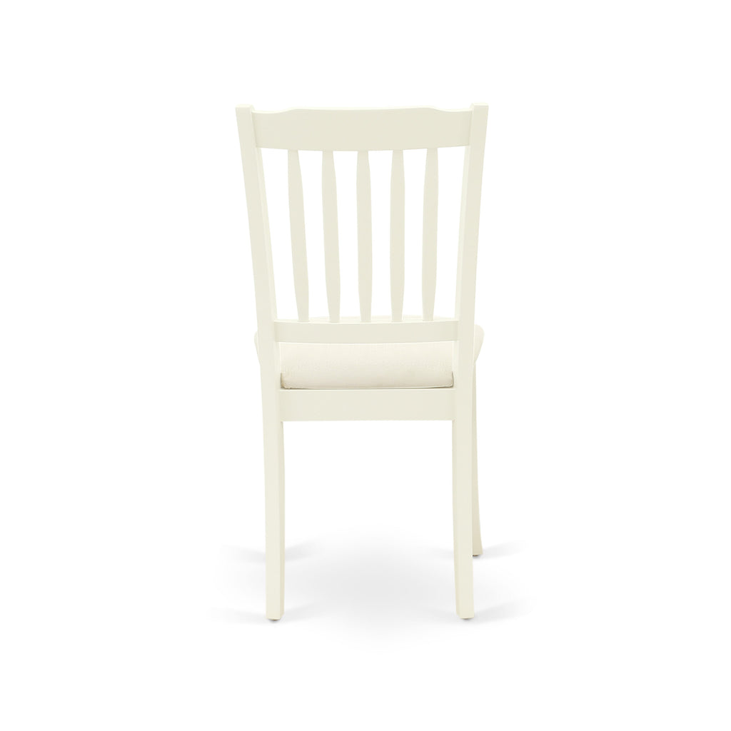 CADA7-C4E-M Luxurious 7-Piece Dining Ensemble featuring Rectangular Table & Six Chairs Set, Elegant Linen Finish