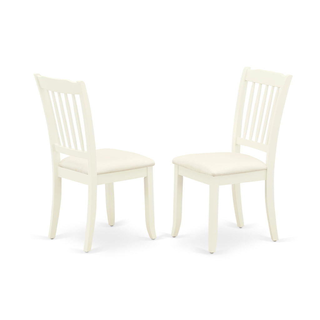 CADA7-C4E-M Luxurious 7-Piece Dining Ensemble featuring Rectangular Table & Six Chairs Set, Elegant Linen Finish