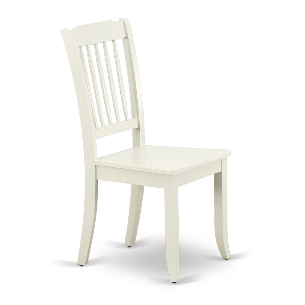 WEDA5-XS5-V 5-Piece Dining Ensemble with Expandable Table and Natural Wood Seating, 42x60” - Linen White Finish