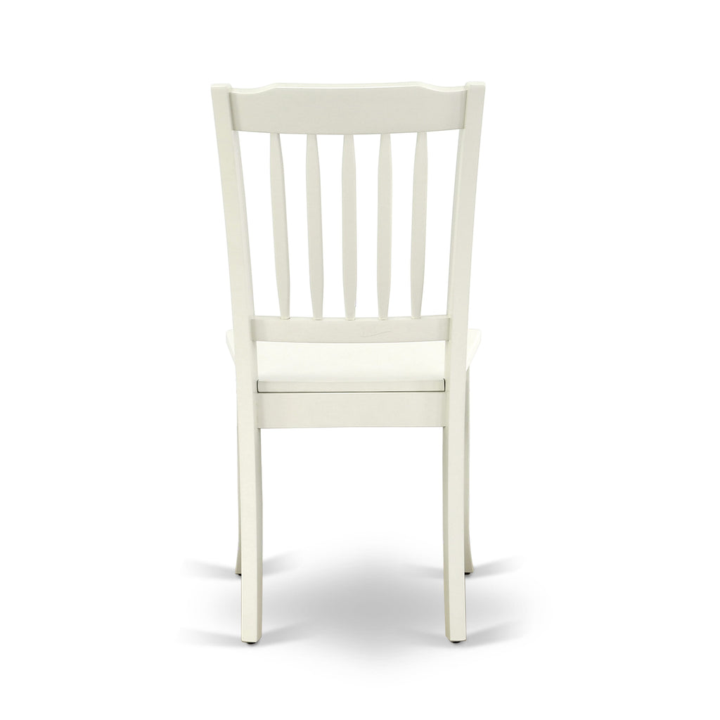 WEDA6S-F3O-8 6-Piece Dining Ensemble with Rectangular Table, Butterfly Leaf, Chairs & Bench, Linen White