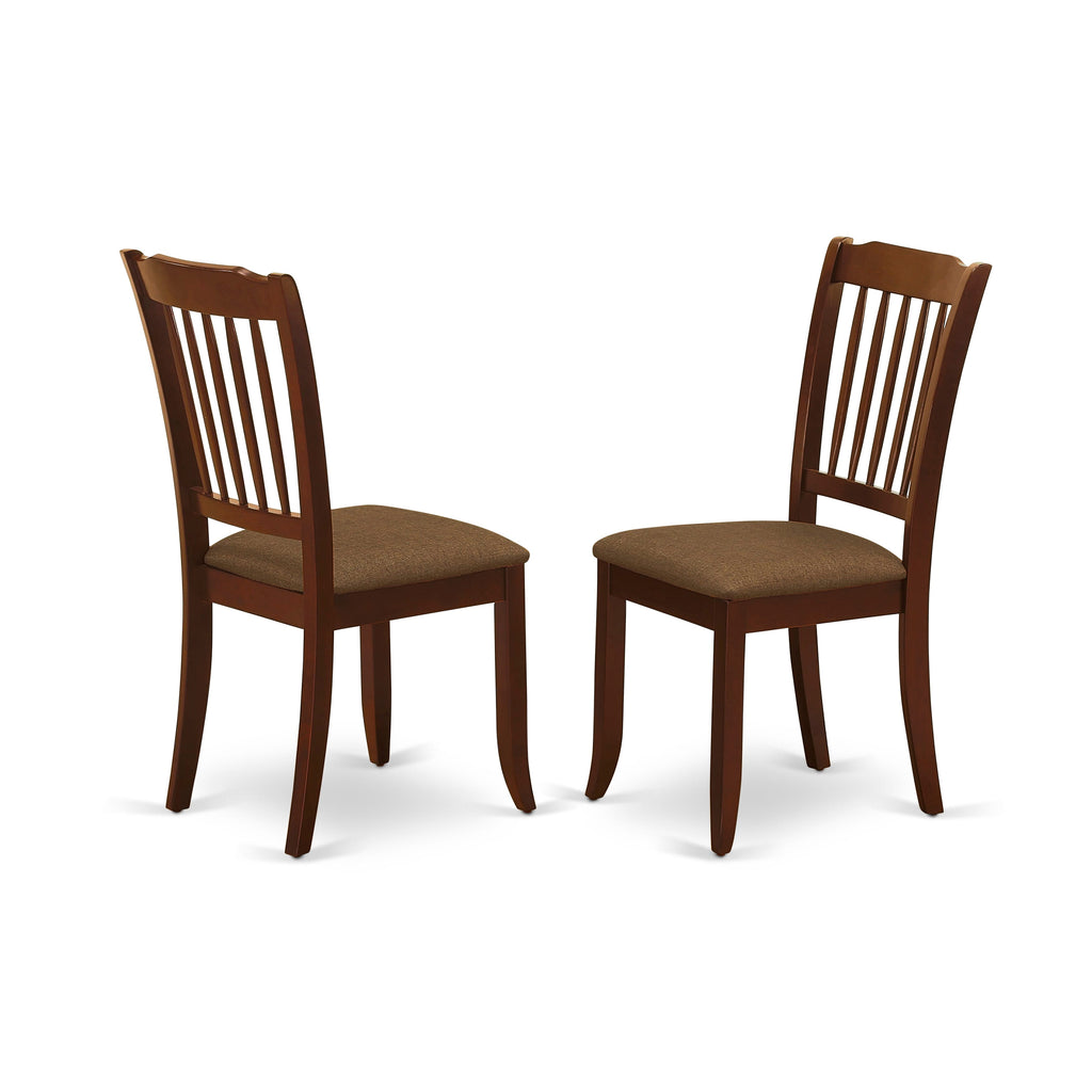 CADA6-8OH-Q Sophisticated 6-Piece Dining Collection with a Rectangular Table, 4 Upholstered Chairs, and Bench, 36x60 Mahogany