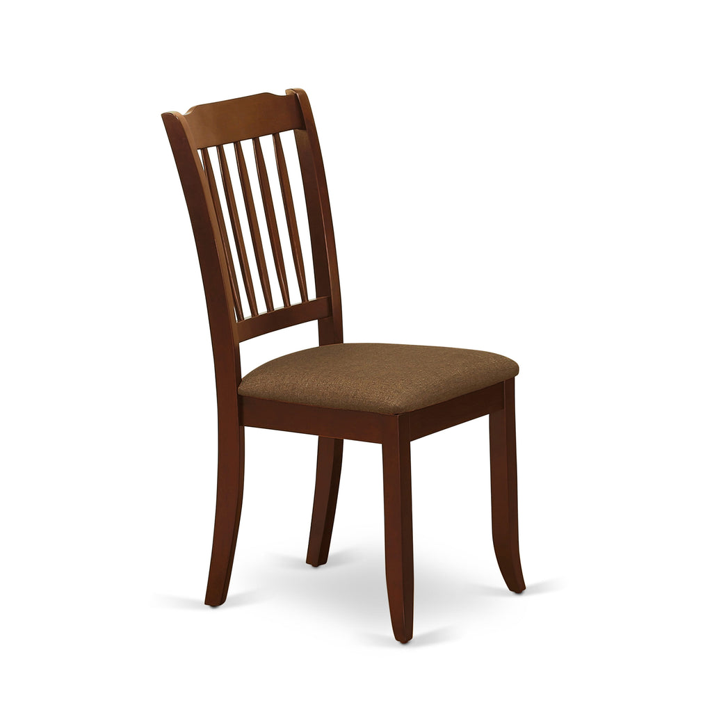 CADA5-M8Z-8 Elegant Mahogany 5-Piece Dining Ensemble with Table & Upholstered Chairs for Four