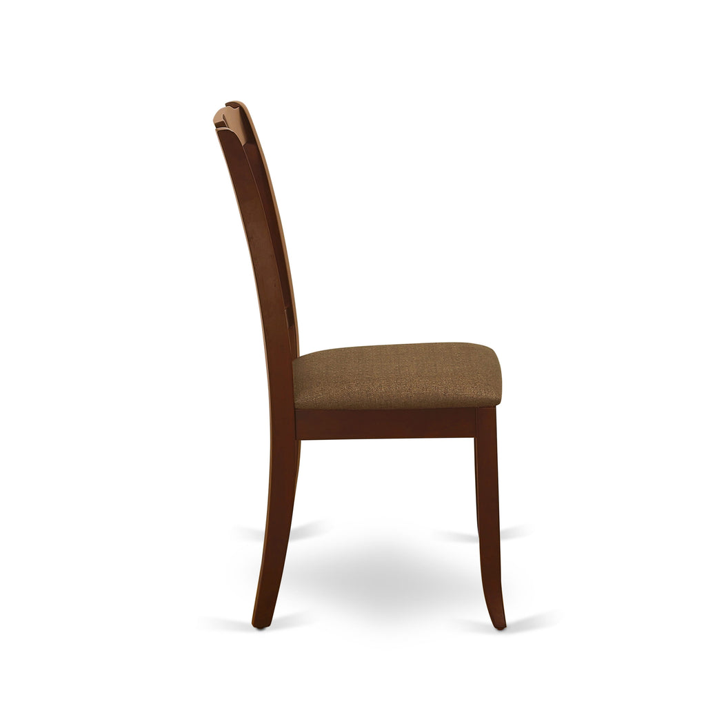 CADA6-8OH-Q Sophisticated 6-Piece Dining Collection with a Rectangular Table, 4 Upholstered Chairs, and Bench, 36x60 Mahogany