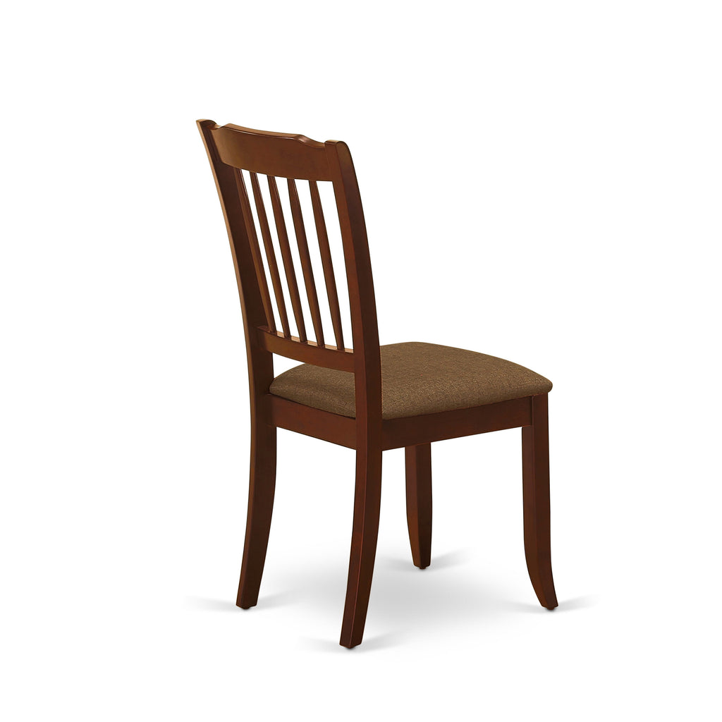 CADA6-8OH-Q Sophisticated 6-Piece Dining Collection with a Rectangular Table, 4 Upholstered Chairs, and Bench, 36x60 Mahogany