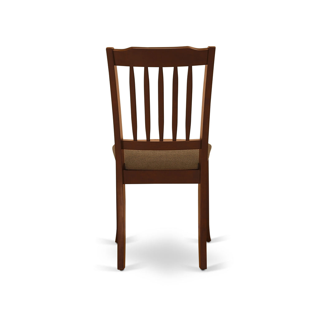 CADA5-M8Z-8 Elegant Mahogany 5-Piece Dining Ensemble with Table & Upholstered Chairs for Four