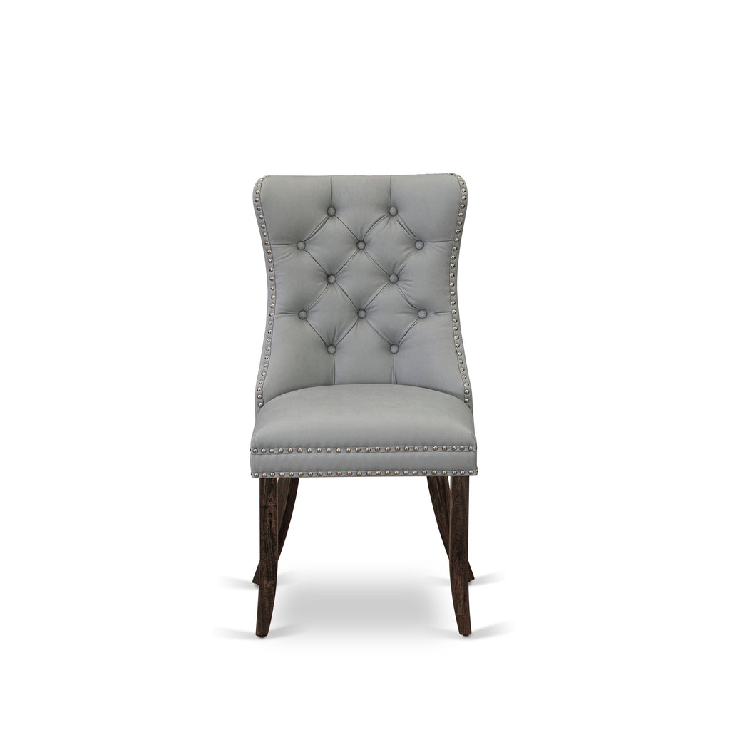 CNDA5-6I Dining Ensemble Stylish Rectangular Office or Home Table Set with 4 Plush Chairs in Jacobean Finish