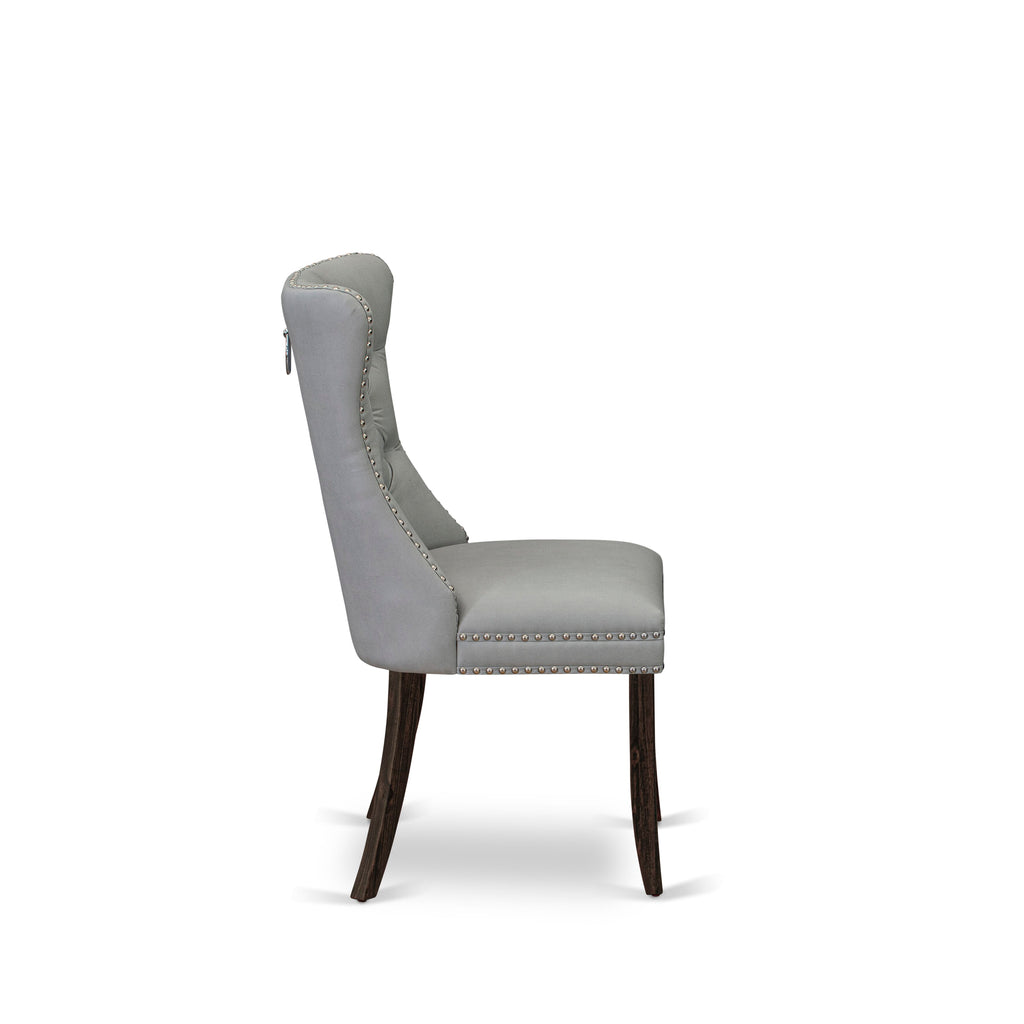 CNDA5-6I Dining Ensemble Stylish Rectangular Office or Home Table Set with 4 Plush Chairs in Jacobean Finish