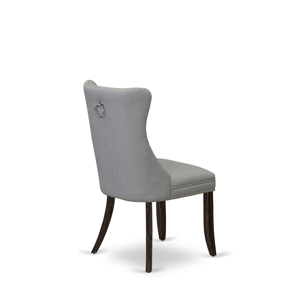 CNDA5-6I Dining Ensemble Stylish Rectangular Office or Home Table Set with 4 Plush Chairs in Jacobean Finish